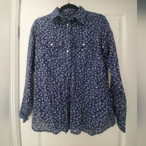 RALPH LAUREN floral dress shirt size S